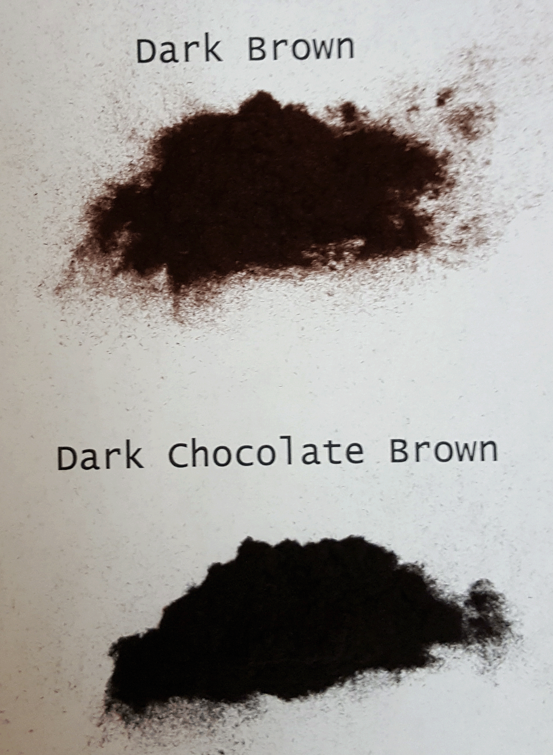 difference between dark brown and dark chocolate brown